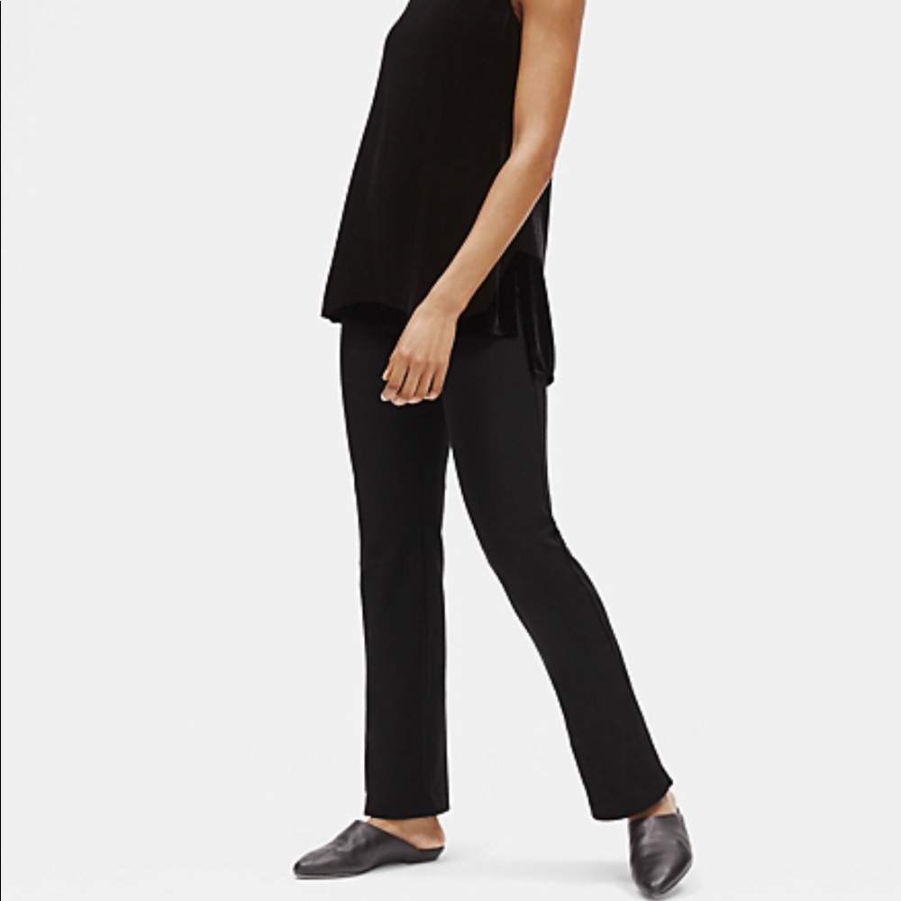 Eileen fisher black corduroy pants
